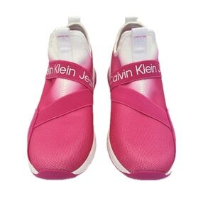 NWT - Calvin Klein Pink Sneakers Slip-On - Womens Size 7